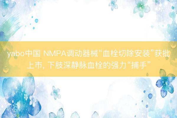 yabo中国 NMPA调动器械“血栓切除安装”获批上市, 下肢深静脉血栓的强力“捕手”