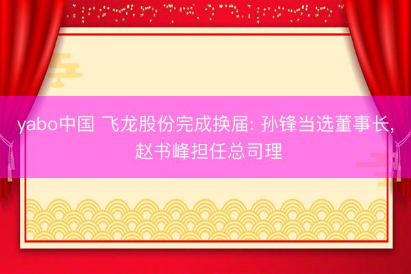 yabo中国 飞龙股份完成换届: 孙锋当选董事长， 赵书峰担任总司理