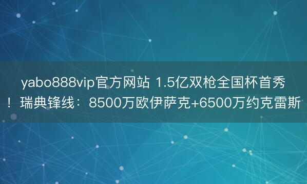 yabo888vip官方网站 1.5亿双枪全国杯首秀！瑞典锋线：8500万欧伊萨克+6500万约克雷斯