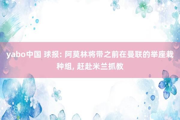 yabo中国 球报: 阿莫林将带之前在曼联的举座栽种组， 赶赴米兰抓教